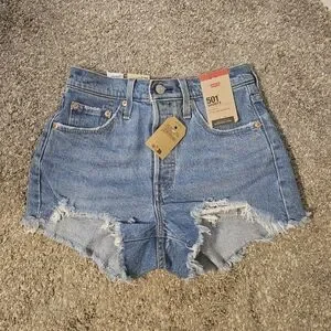 Levi's 501 Women's Blue Denim Shorts